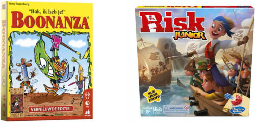 Hasbro Spellenset - Bordspel - 2 Stuks - Boonanza & Risk Junior