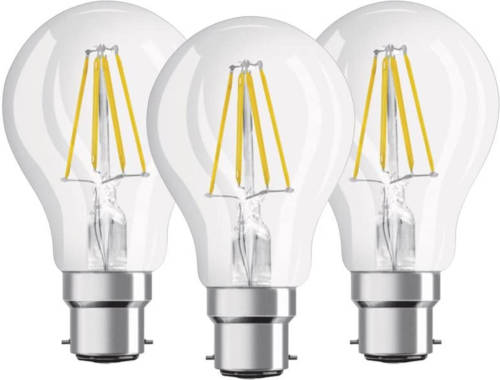 Osram 3 Gloeilampen - Led - B22d Fitting - 806 Lumen - Retrolook