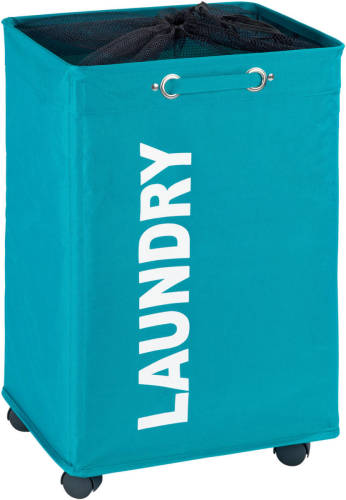 Wenko Wasmand Quadro 79 Liter 40 X 60 Cm Polyester Turquoise