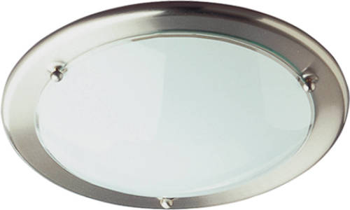 BES LED Led Plafondlamp - Plafondverlichting - Trion Primy - E27 Fitting - Rond - Mat Nikkel - Aluminium