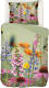 Snoozing Foxglove - Flanel - Dekbedovertrek - Eenpersoons - 140x200/220 Cm - Groen