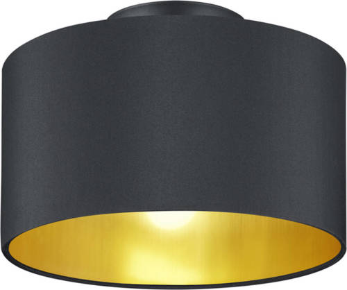 BES LED Led Plafondlamp - Plafondverlichting - Trion Hostons - E14 Fitting - Rond - Mat Zwart - Aluminium