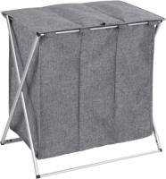 Wenko Wasmand Trio Top 118 Liter Polyester/aluminium Grijs