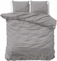 Primaviera Deluxe Uni Satijn - Grijs 2-persoons (200 x 200/220 cm + 2 kussenslopen) Dekbedovertrek