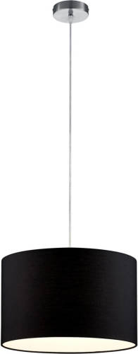 BES LED Led Hanglamp - Hangverlichting - Trion Hotia - E27 Fitting - Rond - Mat Zwart - Aluminium