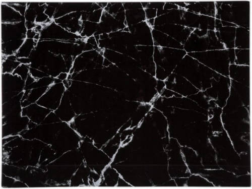 Orange85 Snijplank - Glas - Marmerlook - Zwart - 40x30cm - Marmer - Hygiënisch - Anti Slip