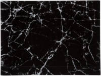 Orange85 Snijplank - Glas - Marmerlook - Zwart - 40x30cm - Marmer - Hygiënisch - Anti Slip