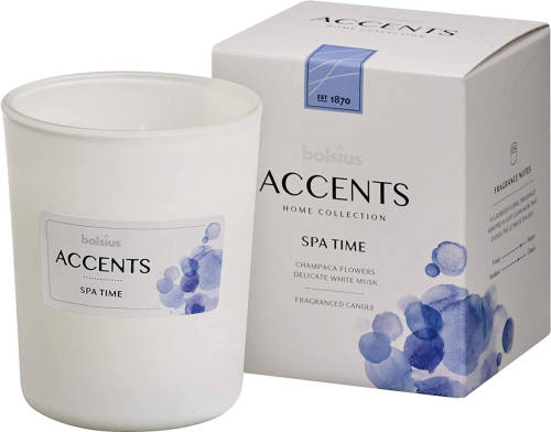 Bolsius Geurkaars Accents Spa Time 9,2 Cm Glas/wax Wit