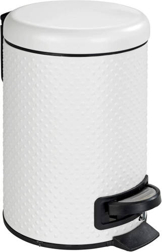 Wenko Pedaalemmer Punto 3 Liter 22,5 X 25 Cm Staal Wit