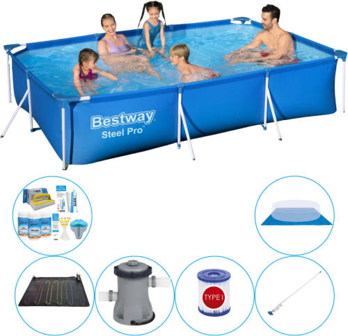 Bestway Steel Pro Rechthoekig 300x201x66 Cm - 7-delig - Zwembad Set