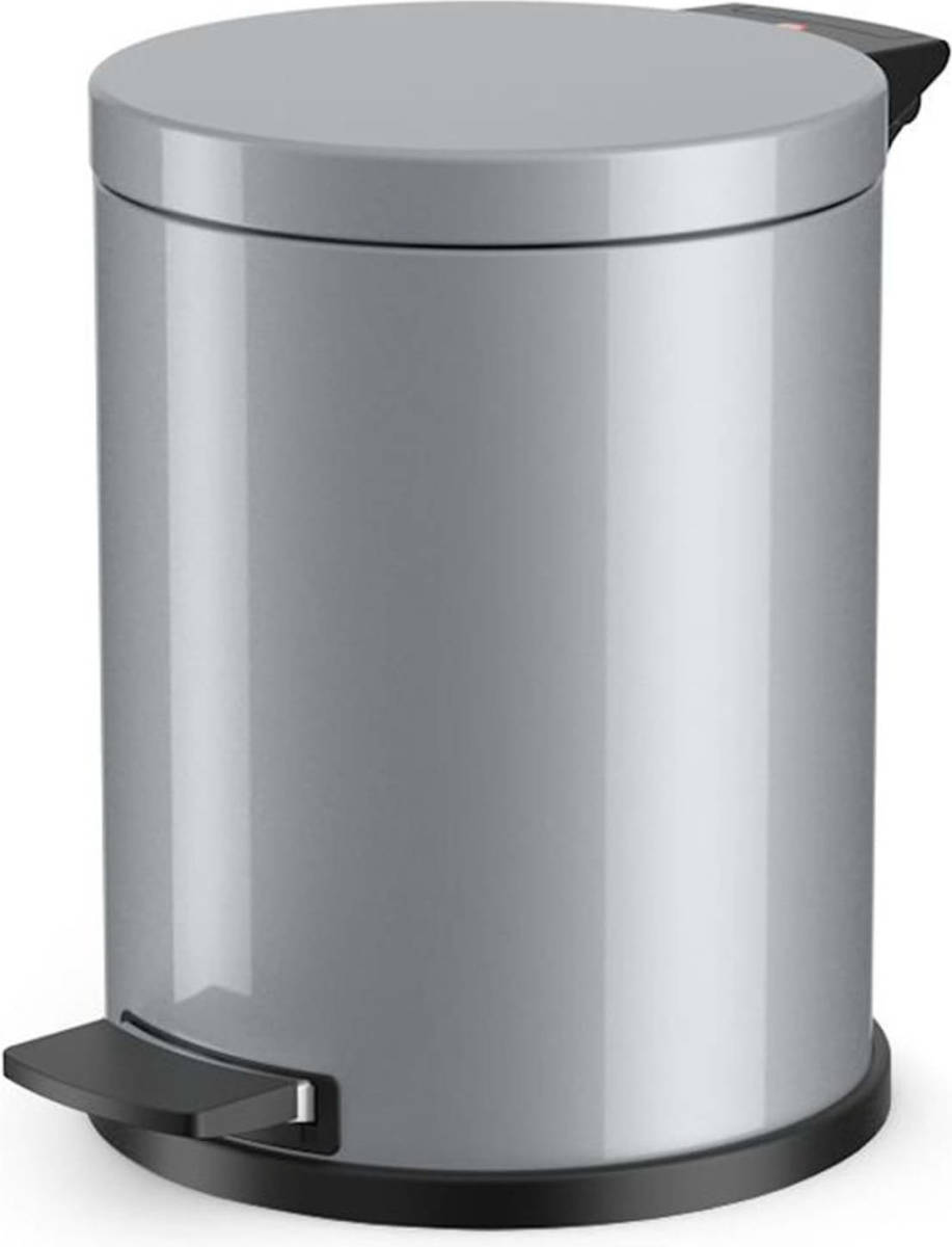 Hailo Pedaalemmer Met Gegalvaniseerde Binnenemmer Solid M 12 L Zilver