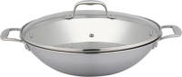 Sola - Wokpan Tri-ply - Ø 32 Cm - Zilver - Inclusief Deksel