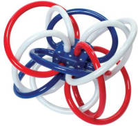 Manhattan Toy Bijtring Junior 8,9 Cm Siliconen Rood/wit/blauw