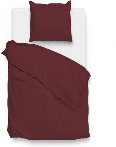 Zo!home Satinado Dekbedovertrek - 1-persoons (140x200/220 Cm + 1 Sloop) - Katoen Satijn - Spicy Red