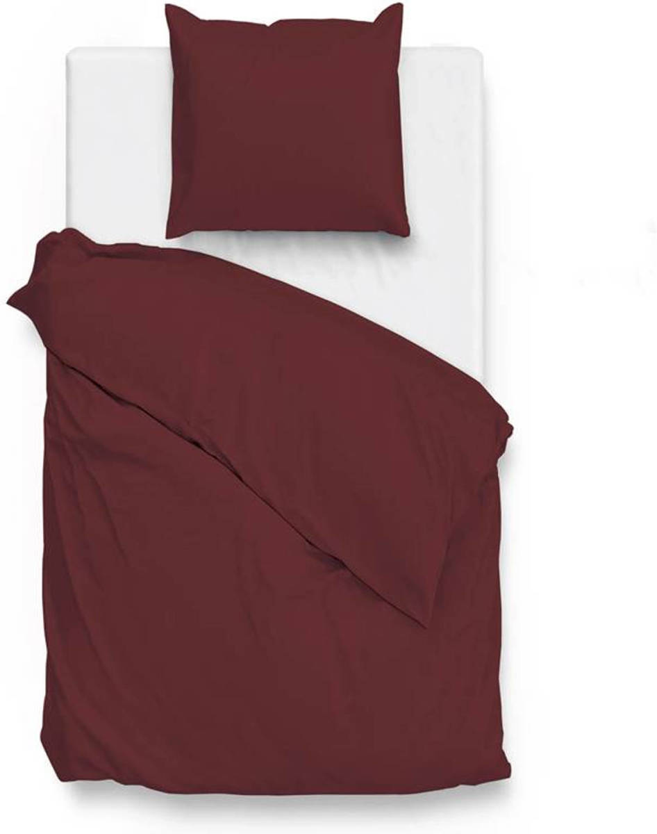 Zo!home Satinado Dekbedovertrek - 1-persoons (140x200/220 Cm + 1 Sloop) - Katoen Satijn - Spicy Red