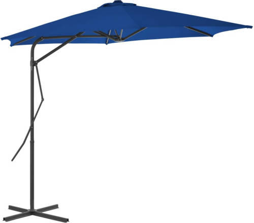 VidaXL Parasol Met Stalen Paal 300x230 Cm Blauw