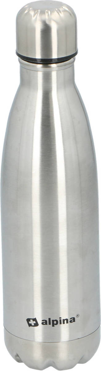 Alpina Isolerende Drinkfles - Thermosfles - Met Schroefdop - Dubbelwandig - 500 Ml - Rvs