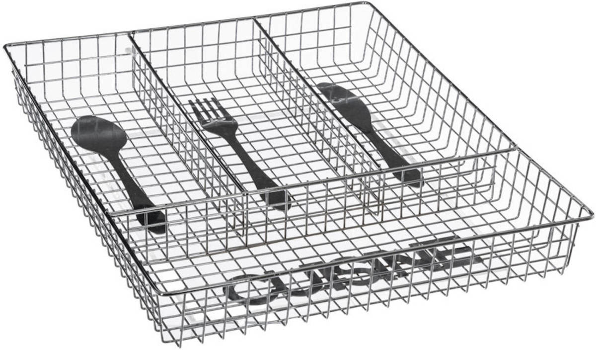 Decopatent ® Bestekbak 4 Vaks - Cuisine - Besteklade Organizer - Bestek