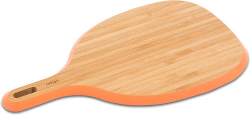 Pebbly Snijplank Met Handvat 29 X 16 Cm Bamboe Oranje