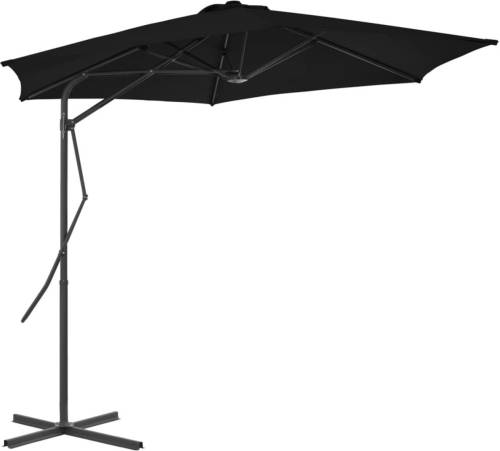 VidaXL Parasol Met Stalen Paal 300x230 Cm Zwart