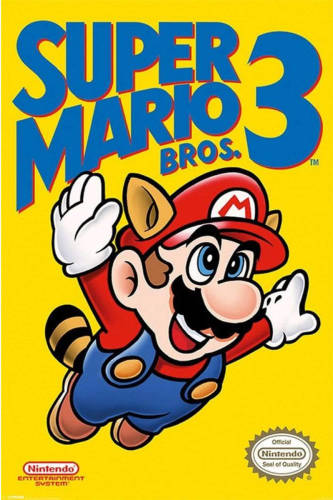 Pyramid Super Mario Bros 3 Nes Cover Poster 61x91,5cm
