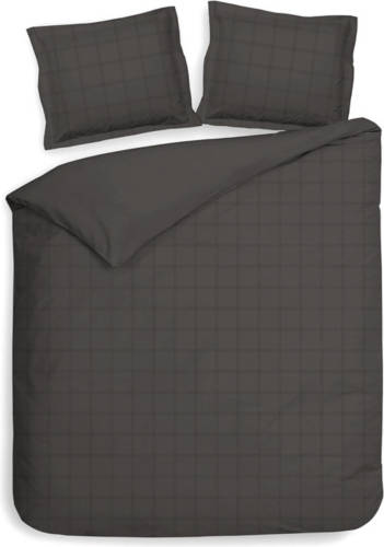 Heckett & Lane Dekbedovertrek Diamante - Classic Antraciet - Lits-jumeaux Xl 260x200/220 Cm