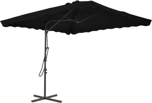 VidaXL Parasol Met Stalen Paal 250x250x230 Cm Zwart