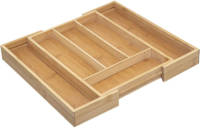 Decopatent ® Bestekbak - Uitschuifbaar - Bestek Lade Organizer - 4 Vaks