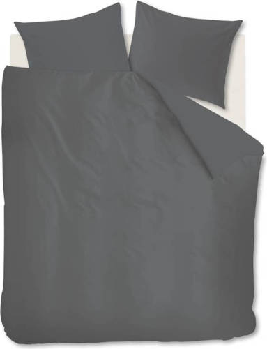 Beddinghouse Organic Basic Dekbedovertrek - 2-persoons (200x200/220 Cm + 2 Slopen) - Katoen - Anthracite