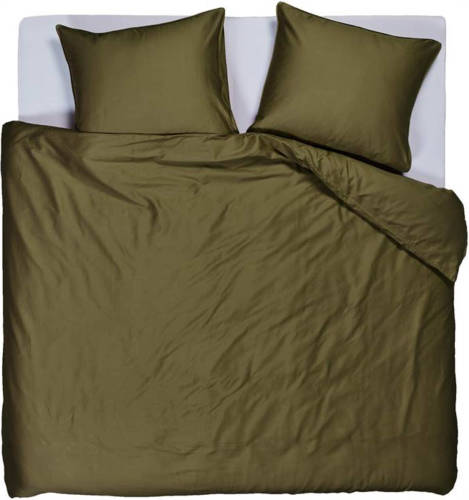 Beddinghouse Conscious Dekbedovertrek - 2-persoons (200x200/220 Cm + 2 Slopen) - Katoen - Olive Green