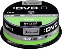 1x25 Intenso DVD-R 4.7GB 16x Speed Cakebox printable