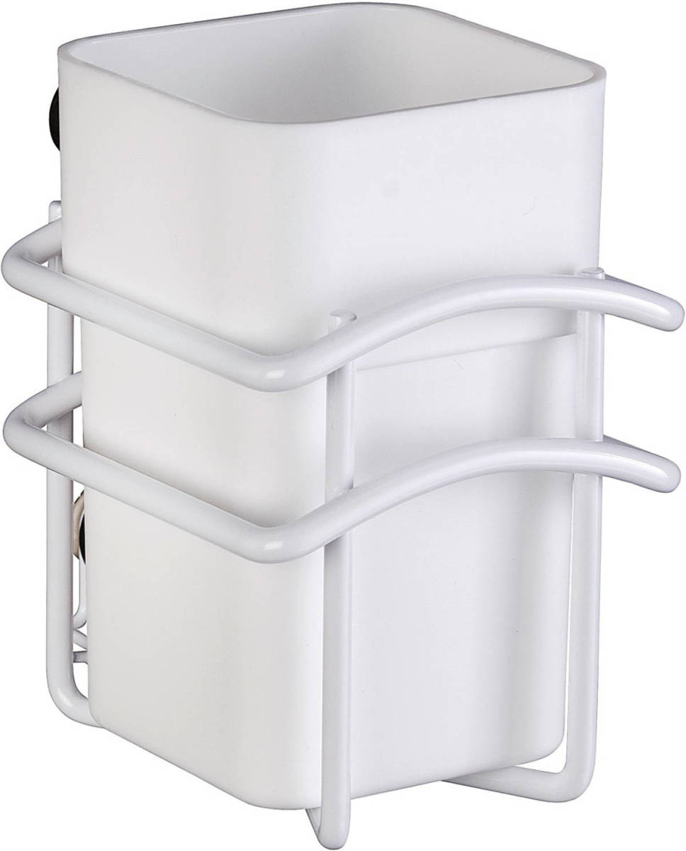 Wenko Tandenborstelhouder Classic Plus Staal/polypropyleen Wit