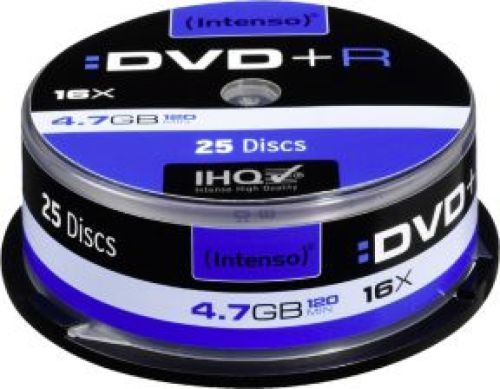 1x25 Intenso DVDR 4.7GB 16x Speed. Cakebox