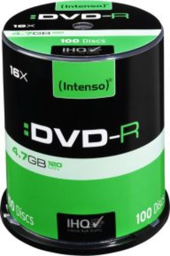 1x100 Intenso DVD-R 4.7GB 16x Speed. Cakebox