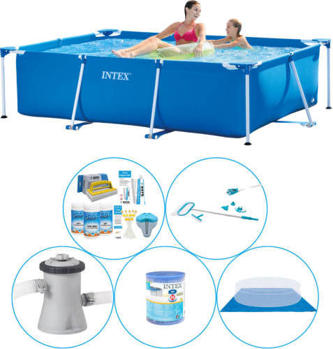 Intex Frame Pool Rechthoekig 220x150x60 Cm - 6-delig - Zwembad Met Accessoires