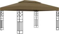 VidaXL Prieel Met Dubbel Dak 180 G/m² 3x4 M Taupe