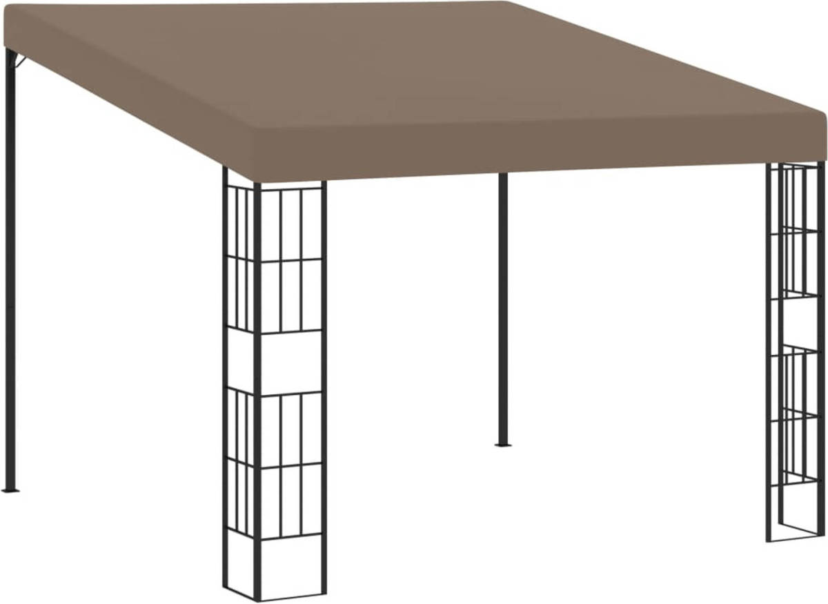 VidaXL Wandprieel 3x3 M Stof Taupe