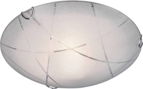 BES LED Led Plafondlamp - Plafondverlichting - Trion Sandra - E27 Fitting - 1-lichts - Rond - Mat Wit - Glas