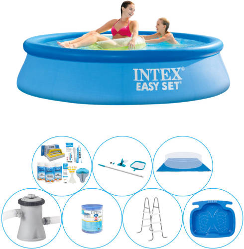 Alles In 1 Zwembad Pakket - 8-delig - Intex Easy Set Rond 244x61 Cm