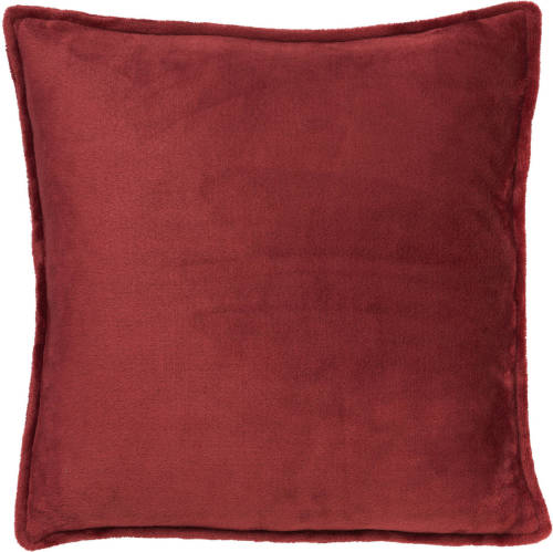 Dutch Decor Cilly - Sierkussen Van Fleece Merlot 45x45 Cm