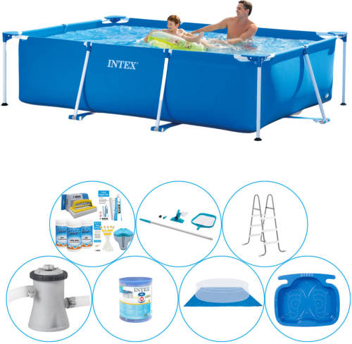 Intex Frame Pool Rechthoekig 260x160x65 Cm - 8-delig - Zwembad Bundel