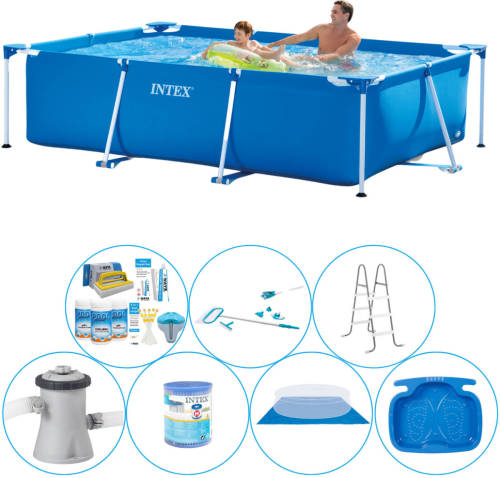 Intex Frame Pool Rechthoekig 260x160x65 Cm - 8-delig - Alles In 1 Zwembad Pakket