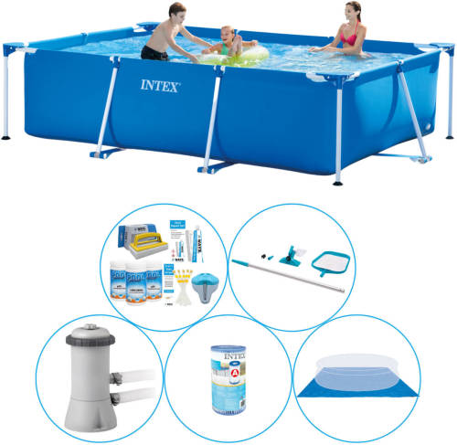 Intex Frame Pool Rechthoekig 300x200x75 Cm - 6-delig - Zwembad Combi Deal