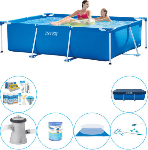 Intex Frame Pool Rechthoekig 220x150x60 Cm - Zwembad Met Accessoires