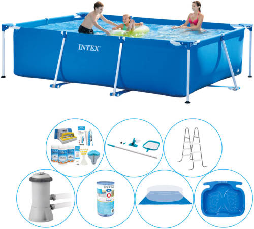 Intex Frame Pool Rechthoekig 300x200x75 Cm - 8-delig - Zwembad Bundel