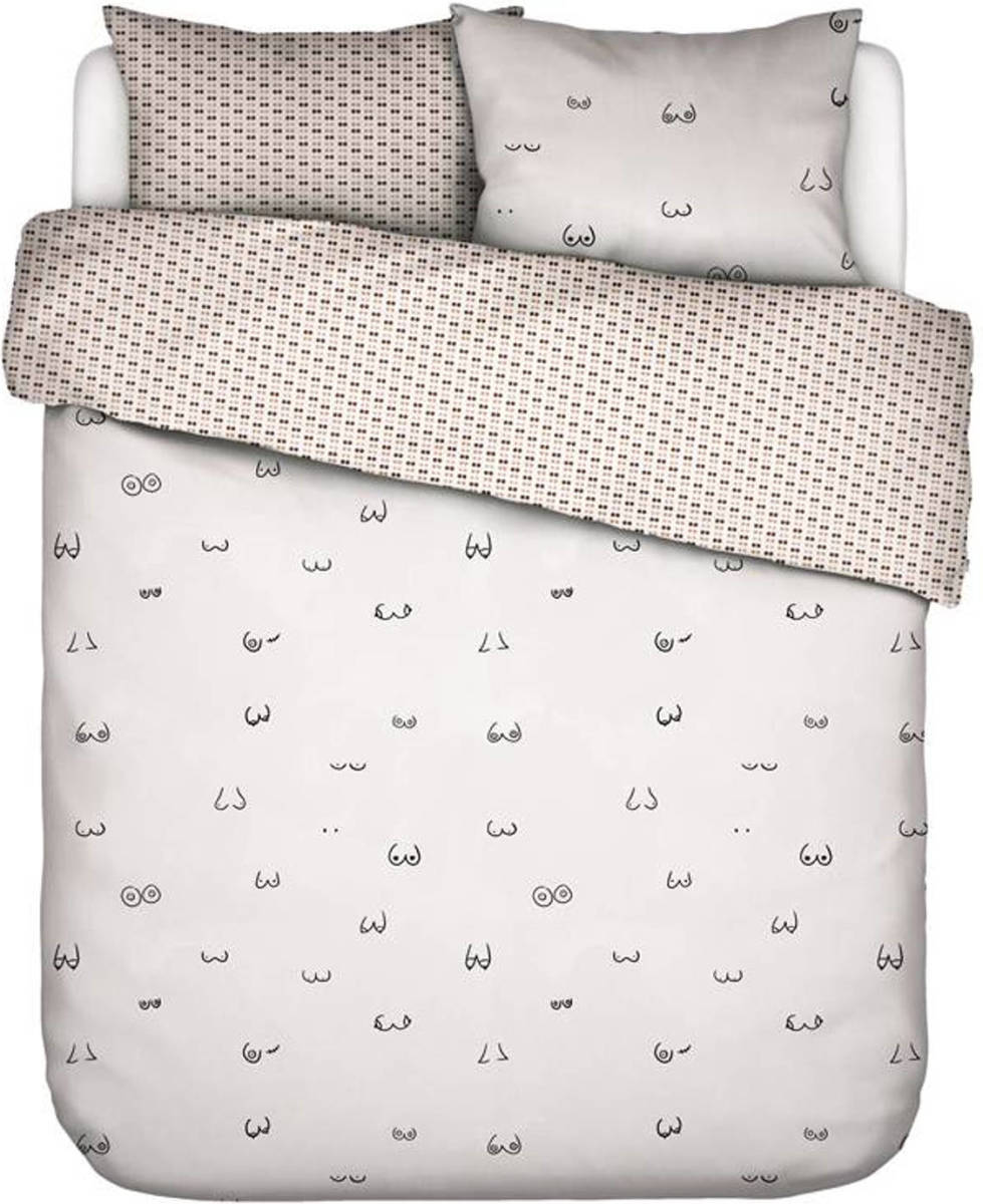 Covers en Co Covers & Co Booby Trap Dekbedovertrek - Lits-jumeaux (240x200/220 Cm + 2 Slopen) - Percal Katoen - Wit