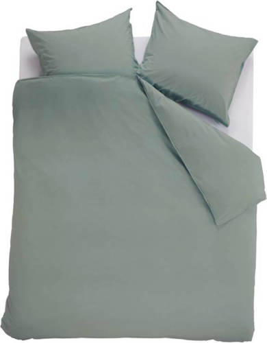 Ambiante Cotton Uni Dekbedovertrek - Lits-jumeaux (260x200/220 Cm + 2 Slopen) - Katoen - Green