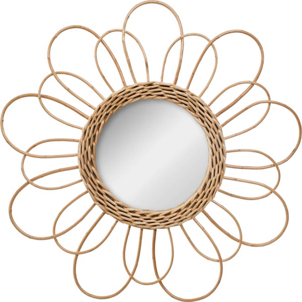 Atmosphere - Ronde Spiegel - Rotan - 38 Cm