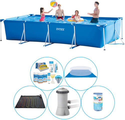 Intex Frame Pool Rechthoekig 450x220x84 Cm - 6-delig - Zwembad Plus Accessoires