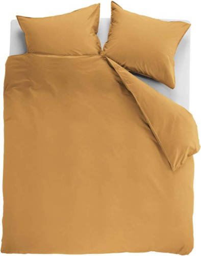 Ambiante Cotton Uni Dekbedovertrek - 2-persoons (200x200/220 Cm + 2 Slopen) - Katoen - Ochre